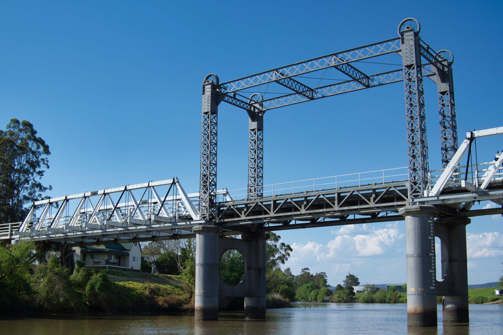 The Morpeth bridge during New South Wales, Australia